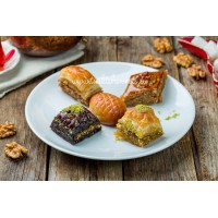 Пахлава ассорти (Бакинский, с фисташками, шоколадный)