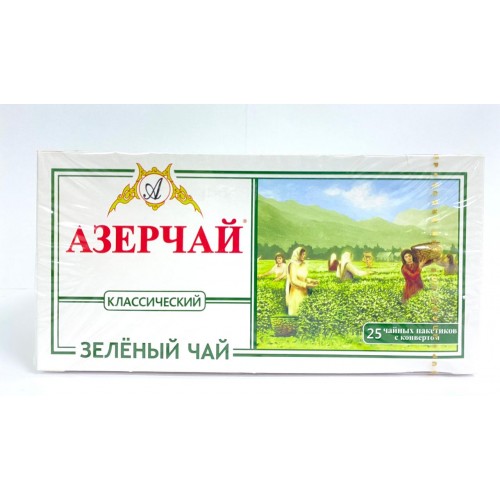 Чай «Азерчай» зелёный классический, 25 пак.